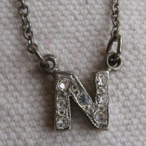 Vintage N Initial Letter Necklace